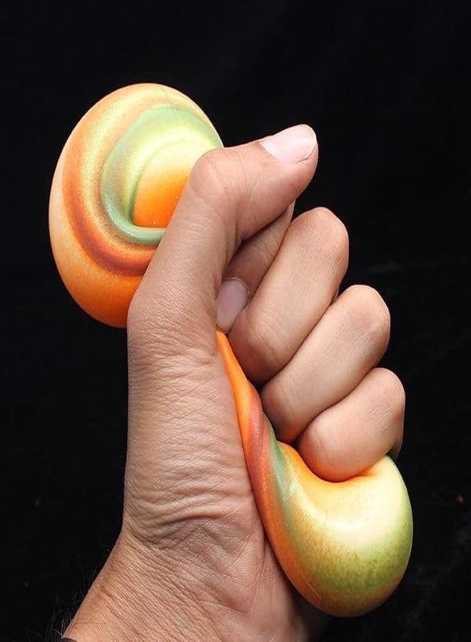 JAPSI Burger Shaped Slow Rising Squishy Stress Relief Toy, Orange and Green, Pack of 1 - Image 4